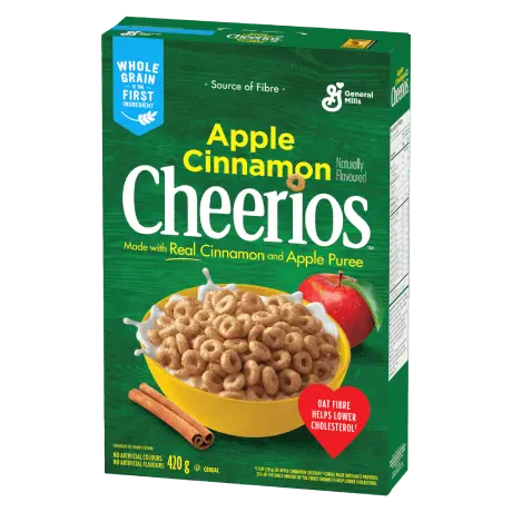 Cheerios CA, Apple Cinnamon front of pack, 420g